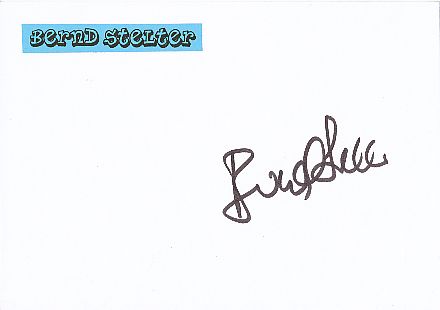 Bernd Stelter  Comedian  TV Autogramm Karte original signiert 