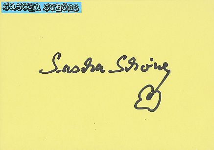 Sascha Schöne = Alexandra Bogojevic  Film & TV Autogramm Karte original signiert 