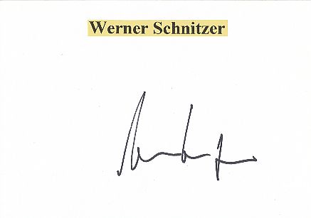 Werner Schnitzer  Film & TV Autogramm Karte original signiert 