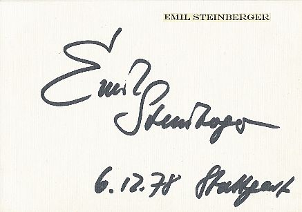 Emil Steinberger  Schweiz Komiker   Film & TV Autogramm Karte original signiert 