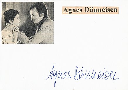 Agnes Dünneisen  Film & TV Autogramm Karte original signiert 