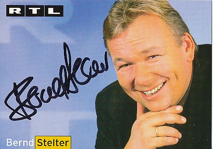 Bernd Stelter  RTL  Comedian  & TV  Autogrammkarte original signiert 