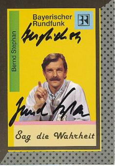 Bernd Stephan   Film & TV  Autogrammkarte original signiert 
