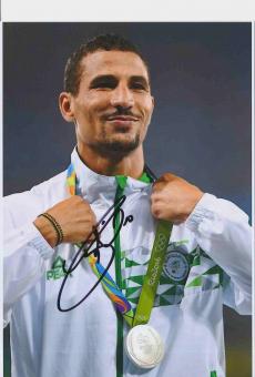 Taoufik Makhloufi  Algerien Leichtathletik Autogramm 13x18 cm Foto original signiert 