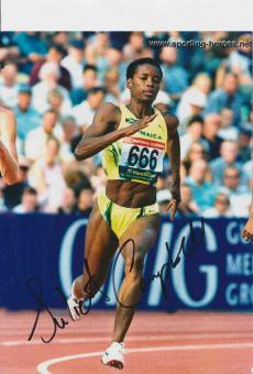 Juliet Campbell  Jameika  Leichtathletik Autogramm 13x17 cm Foto original signiert 