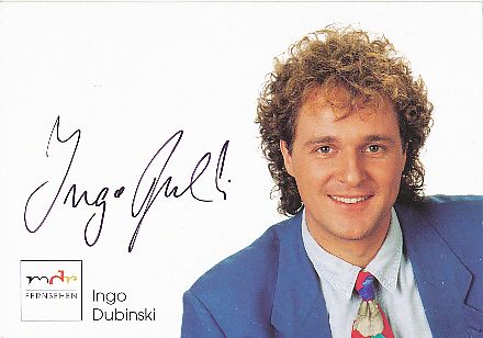 Ingo Dubinski   MDR  ARD  TV  Autogrammkarte original signiert 