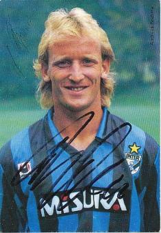 Andreas Brehme  Inter Mailand  Fußball Autogrammkarte  original signiert 