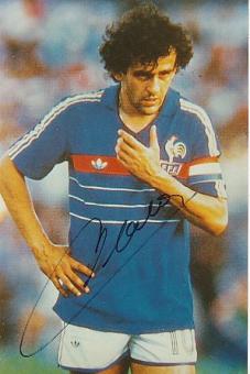 Michel Platini  Frankreich  Europameister EM 1984  Fußball Autogramm  Foto original signiert 