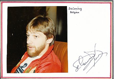 DeConing  Belgien  Fußball Autogramm Karte  original signiert 