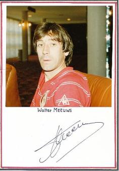 Walter Meeuws  Belgien  Fußball Autogramm Karte  original signiert 