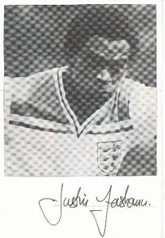 Justin Fashanu † 1998  England  Fußball Autogramm Karte  original signiert 