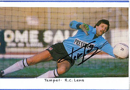 Jean-Pierre Tempet  Frankreich   Fußball Autogramm Karte  original signiert 