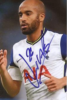 Lucas Moura  Tottenham Hotspur  Fußball Autogramm Foto original signiert 