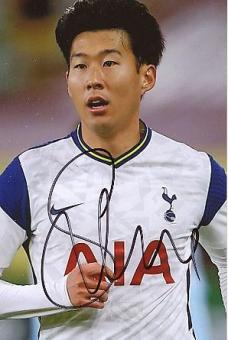 Heung Min Son  Tottenham Hotspur  Fußball Autogramm Foto original signiert 