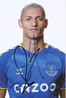 Richarlison   FC Everton  Fußball Autogramm Foto original signiert 