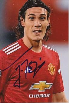 Edison Cavani  Manchester United  Fußball Autogramm Foto original signiert 