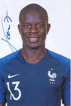 N`Golo Kante  Frankreich  Weltmeister WM 2018  Fußball Autogramm Foto original signiert 