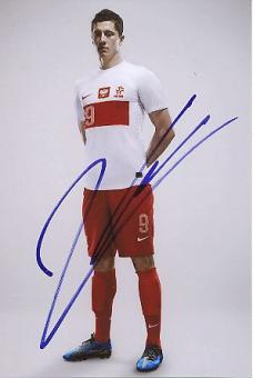 Robert Lewandowski  Polen  Fußball Autogramm Foto original signiert 