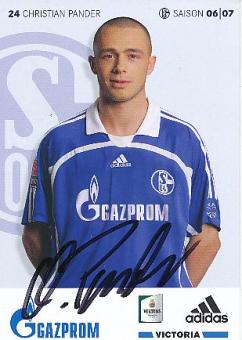 Christian Pander  2006/2007  FC Schalke 04  Fußball  Autogrammkarte original signiert 