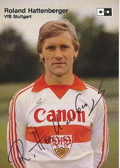 Roland Hattenberger  VFB Stuttgart  Fußball  Autogrammkarte original signiert 