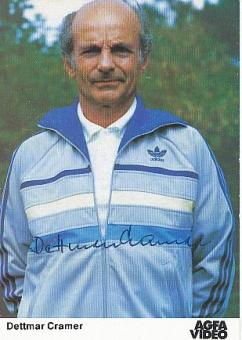 Dettmar Cramer † 2015   1981/1982  Bayer 04 Leverkusen  Fußball  Autogrammkarte original signiert 