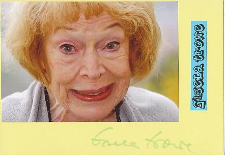 Gisela Trowe † 2010   Film & TV Autogramm Karte original signiert 