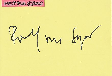 Rolf von Sydow † 2019   Film &  TV Autogramm Karte original signiert 