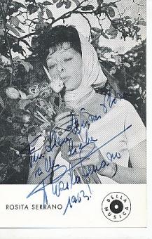 Rosita Serrano † 1997  Musik  &  Film  &  TV  Autogrammkarte original signiert 