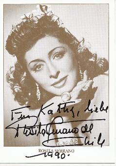 Rosita Serrano † 1997  Musik  &  Film  &  TV  Autogrammkarte original signiert 