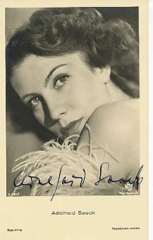 Adelheid Seeck † 1973   Film  &  TV  Autogrammkarte original signiert 