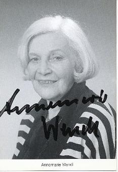 Annemarie Wendl † 2006  Lindenstraße  Serien   Film  &  TV  Autogrammkarte original signiert 