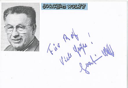 Joachim Wolff † 2000  Film &  TV Autogramm Karte original signiert 