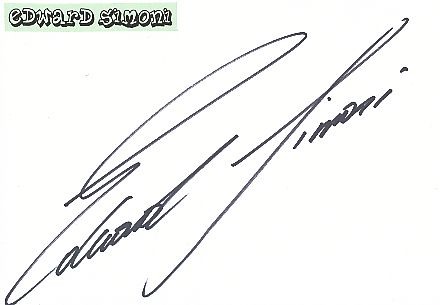 Edward Simoni  Musik  Autogramm Karte original signiert 