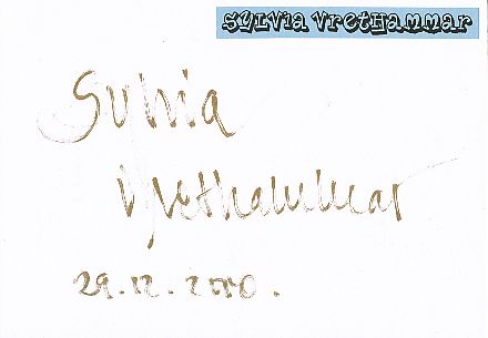 Sylvia Vrethammar  Musik  Autogramm Karte original signiert 