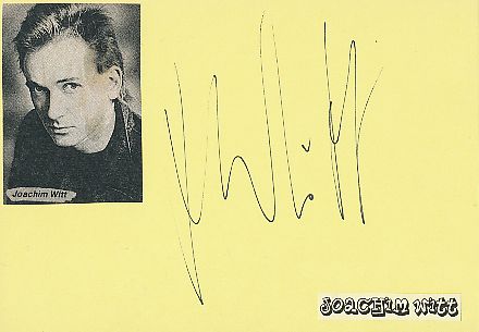 Joachim Witt  Musik  Autogramm Karte original signiert 