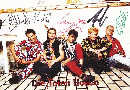 Die Toten Hosen  Musik  Autogrammkarte original signiert 