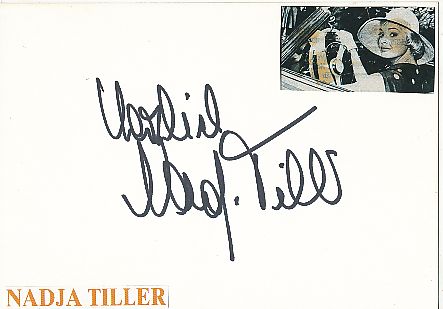 Nadja Tiller † 2023  Film &  TV Autogramm Karte original signiert 