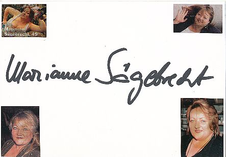 Marianne Sägebrecht  Film &  TV Autogramm Karte original signiert 