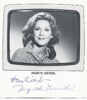 Ingrid Wendl  Moderatorin  TV & Eiskunstläuferin  Autogrammkarte original signiert 