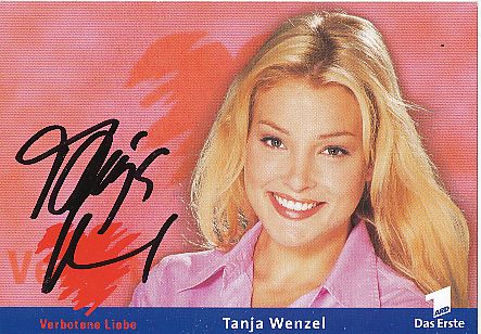 Tanja Wenzel  Verbotene Liebe  ARD Serien   TV  Autogrammkarte original signiert 