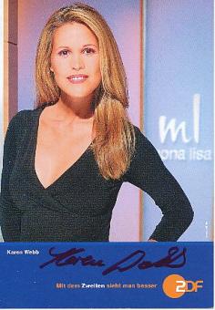 Karen Webb   ZDF  TV  Autogrammkarte original signiert 