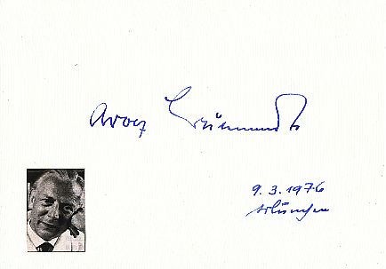 Adolf Butenandt † 1995  Nobelpreis 1993  Chemie  Autogramm Karte original signiert 