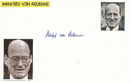 Manfred von Ardenne † 1997  Physiker  Erfinder  Autogramm Karte original signiert 