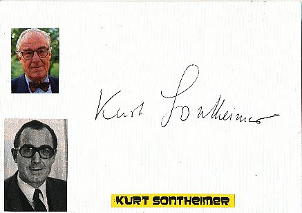 Kurt Sontheimer † 2005  Politikwissenschaftler Professor  Autogramm Karte original signiert 