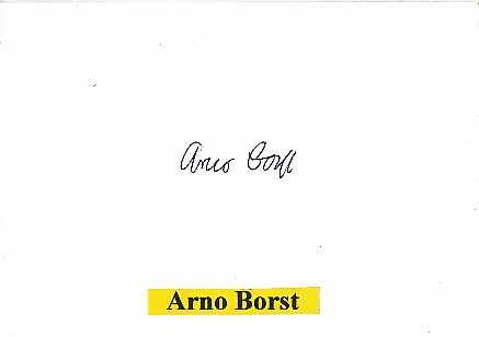 Arno Borst † 2007  Historiker Autor Autogramm Karte original signiert 