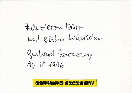 Gerhard Szczesny † 2002  Philosoph  Autor Autogramm Karte original signiert 