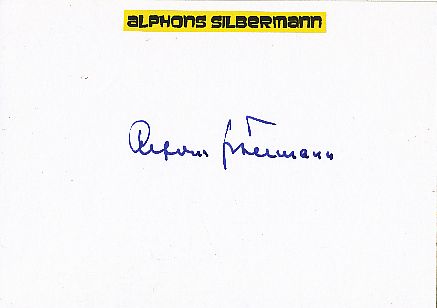 Alphons Silbermann † 2000  Soziologe  Autor Autogramm Karte original signiert 