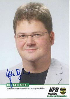 Holger Apfel  NPD  Politik  Autogrammkarte  original signiert 