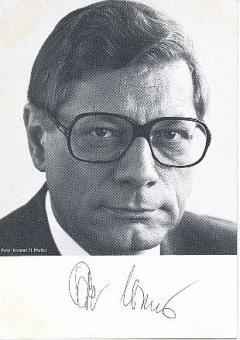Peter Lorenz † 1987  Politik Autogrammkarte original signiert 