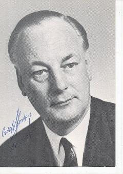 Adolf von Thadden † 1996  Politik Autogrammkarte original signiert 